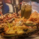 filipino boodle fight in Dubai seafood in a bucket