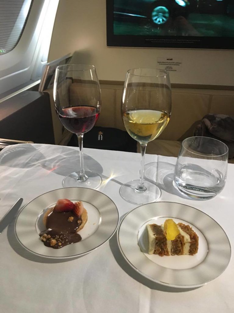 Etihad First Class Apartment Wine Pairing