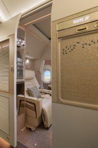 Emirates First Class fully enclosed private suites