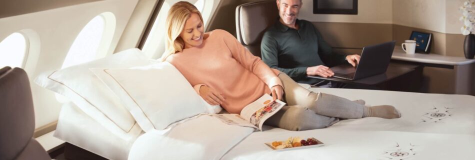 Singapore Airlines First Class Double bed