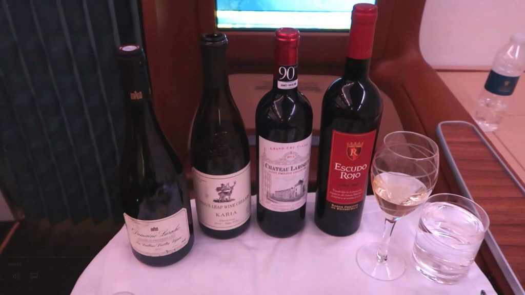 Oman Air Business Class a330-300 Wines