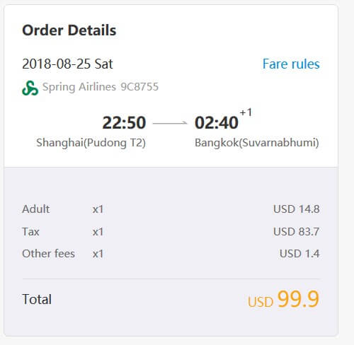 spring airlines promo fares bangkok detail