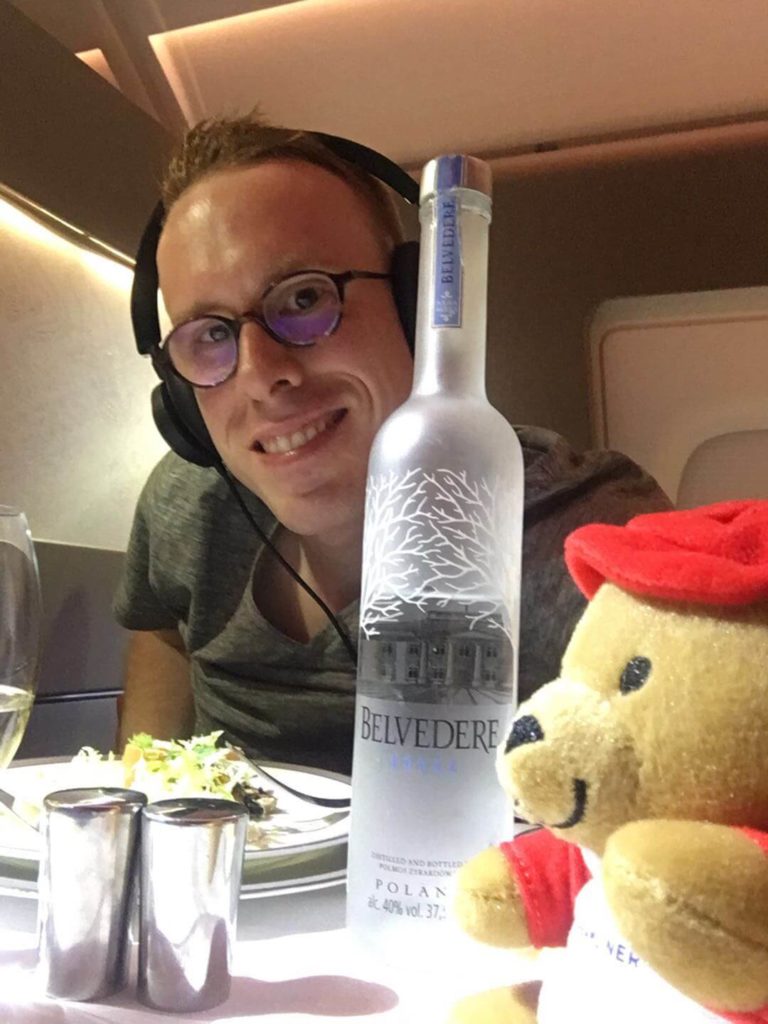 Singapore Airlines First Class suites caviar vodka