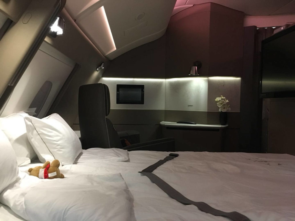 Singapore Airlines First Class suites my bed