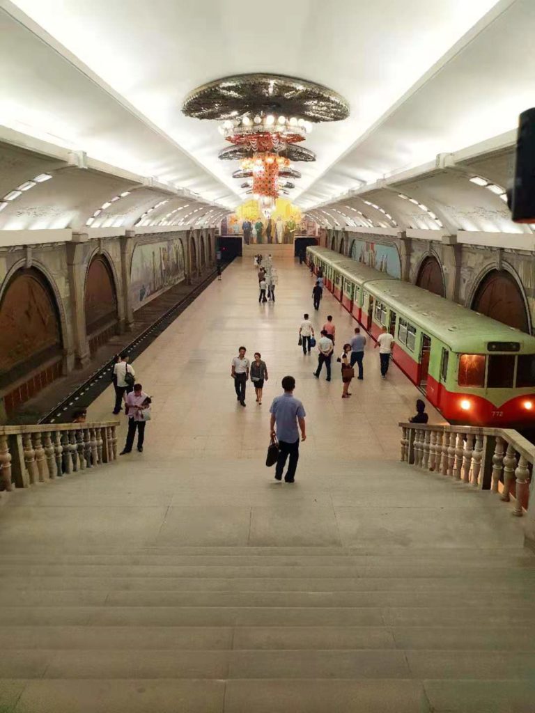 north korea pyongyang metro station