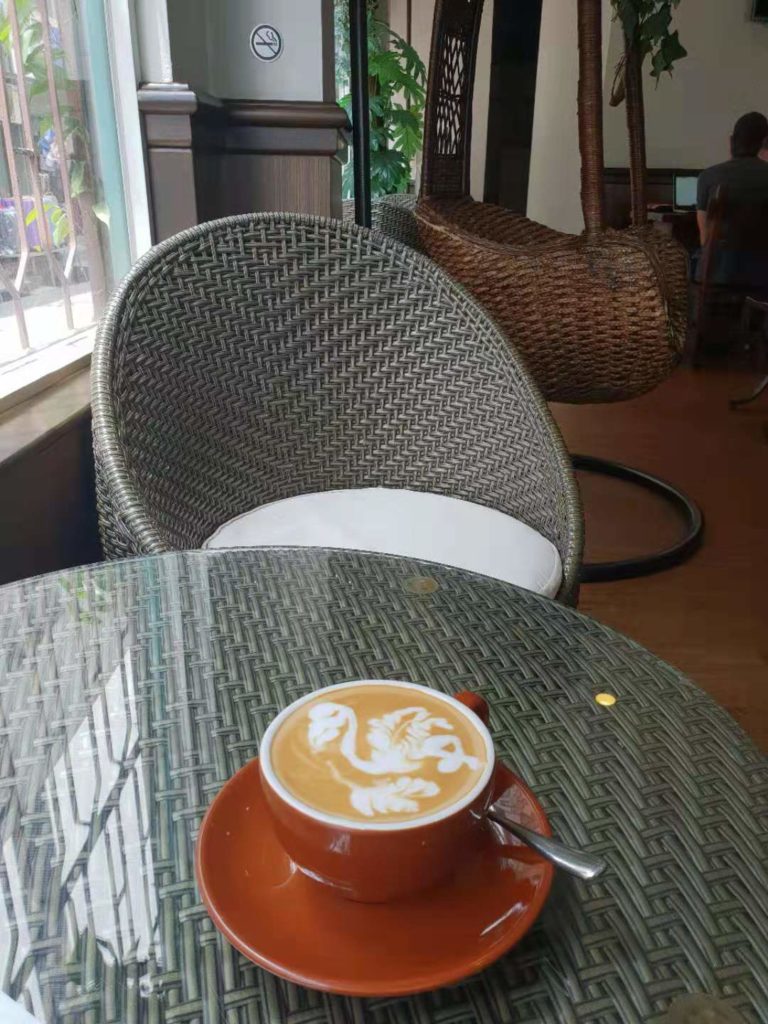 piccolo cafe brunei - lavender latte